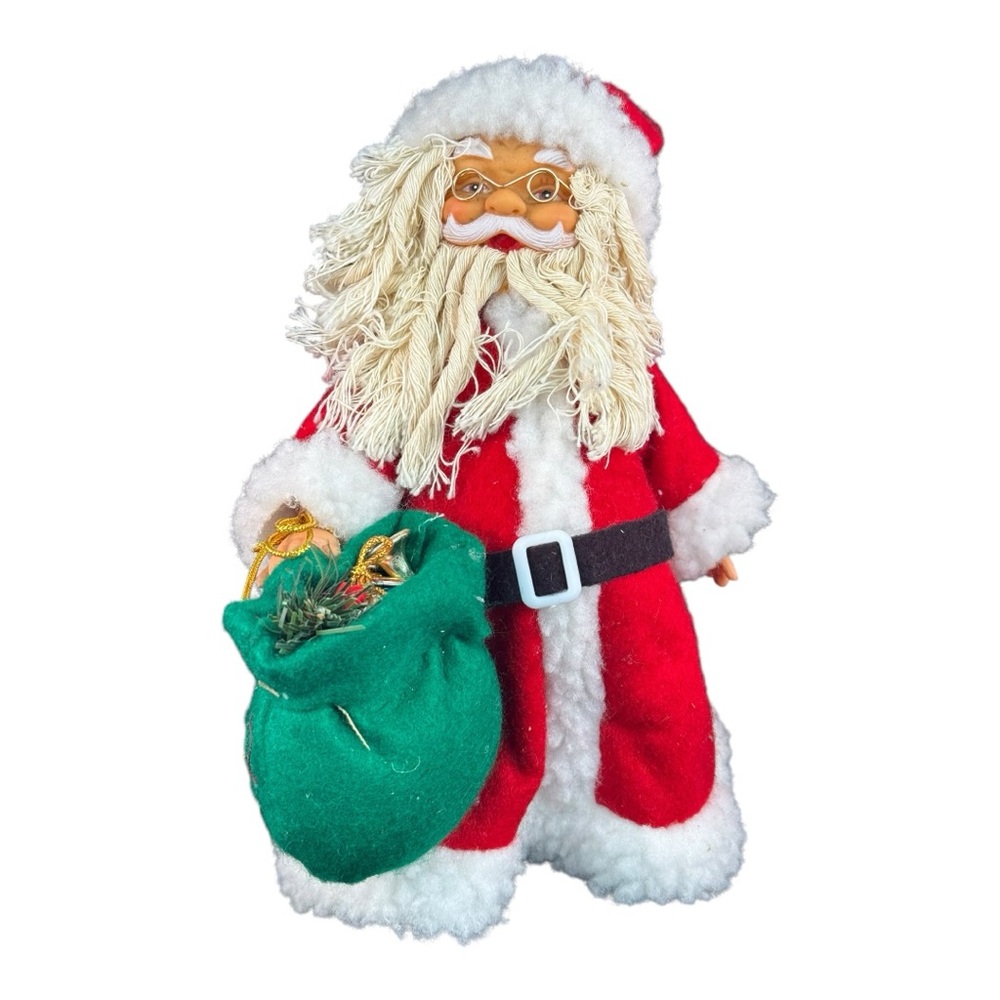 Vintage Santa Doll Figure Vintage Santa Claus Figurine Festive Holiday Decor